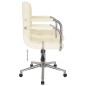 vidaXL Esszimmerstuhl Drehbar Creme Stoff vidaXL Esszimmerstuhl Drehbar Creme Stoff