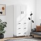 vidaXL Highboard Hochglanz-Weiß 69,5x34x180 cm Holzwerkstoff vidaXL Highboard Hochglanz-Weiß 69,5x34x180 cm Holzwerkstoff