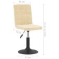 vidaXL Esszimmerstühle 4 Stk. Drehbar Creme Samt vidaXL Esszimmerstühle 4 Stk. Drehbar Creme Samt
