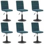 vidaXL Esszimmerstühle 6 Stk. Drehbar Blau Samt vidaXL Esszimmerstühle 6 Stk. Drehbar Blau Samt