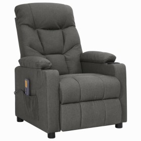 vidaXL Massagesessel mit Aufstehhilfe Dunkelgrau Stoff