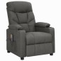 vidaXL Massagesessel mit Aufstehhilfe Dunkelgrau Stoff vidaXL Massagesessel mit Aufstehhilfe Dunkelgrau Stoff