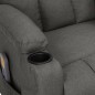 vidaXL Massagesessel mit Aufstehhilfe Dunkelgrau Stoff vidaXL Massagesessel mit Aufstehhilfe Dunkelgrau Stoff