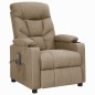 vidaXL Massagesessel mit Aufstehhilfe Taupe Stoff vidaXL Massagesessel mit Aufstehhilfe Taupe Stoff