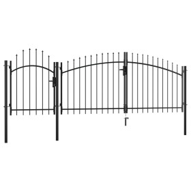 vidaXL Gartentor Stahl 1,5x4 m Schwarz