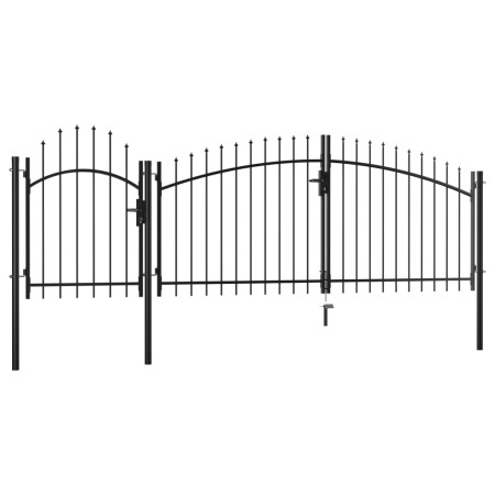 vidaXL Gartentor Stahl 1,5x4 m Schwarz