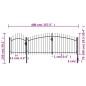 vidaXL Gartentor Stahl 1,5x4 m Schwarz vidaXL Gartentor Stahl 1,5x4 m Schwarz