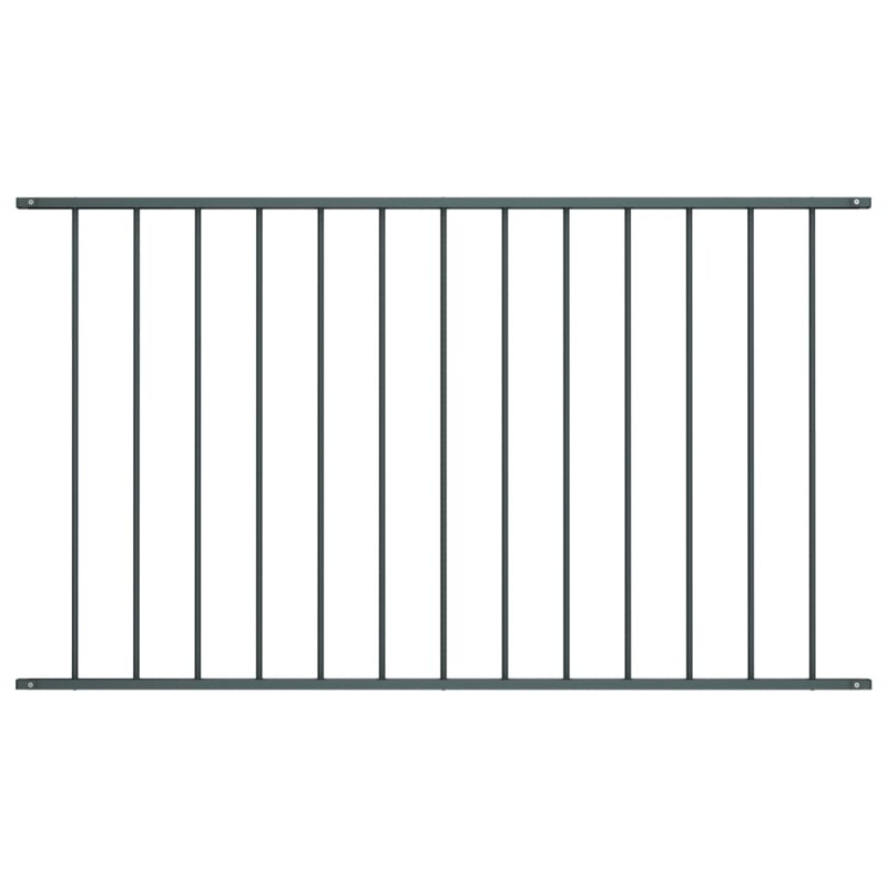 vidaXL Zaunfeld Pulverbeschichteter Stahl 1,7 x 1,25 m Anthrazit vidaXL Zaunfeld Pulverbeschichteter Stahl 1,7 x 1,25 m Anthrazit