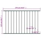 vidaXL Zaunfeld Pulverbeschichteter Stahl 1,7 x 1,25 m Anthrazit vidaXL Zaunfeld Pulverbeschichteter Stahl 1,7 x 1,25 m Anthrazit