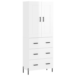 vidaXL Highboard Hochglanz-Weiß 69,5x34x180 cm Holzwerkstoff