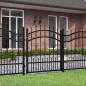 vidaXL Zauntor mit Speerspitzen Schwarz 103x150 cm Stahl vidaXL Zauntor mit Speerspitzen Schwarz 103x150 cm Stahl