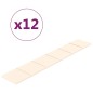 vidaXL Wandpaneele 12 Stk. Creme 90x15 cm Samt 1,62 m² vidaXL Wandpaneele 12 Stk. Creme 90x15 cm Samt 1,62 m²