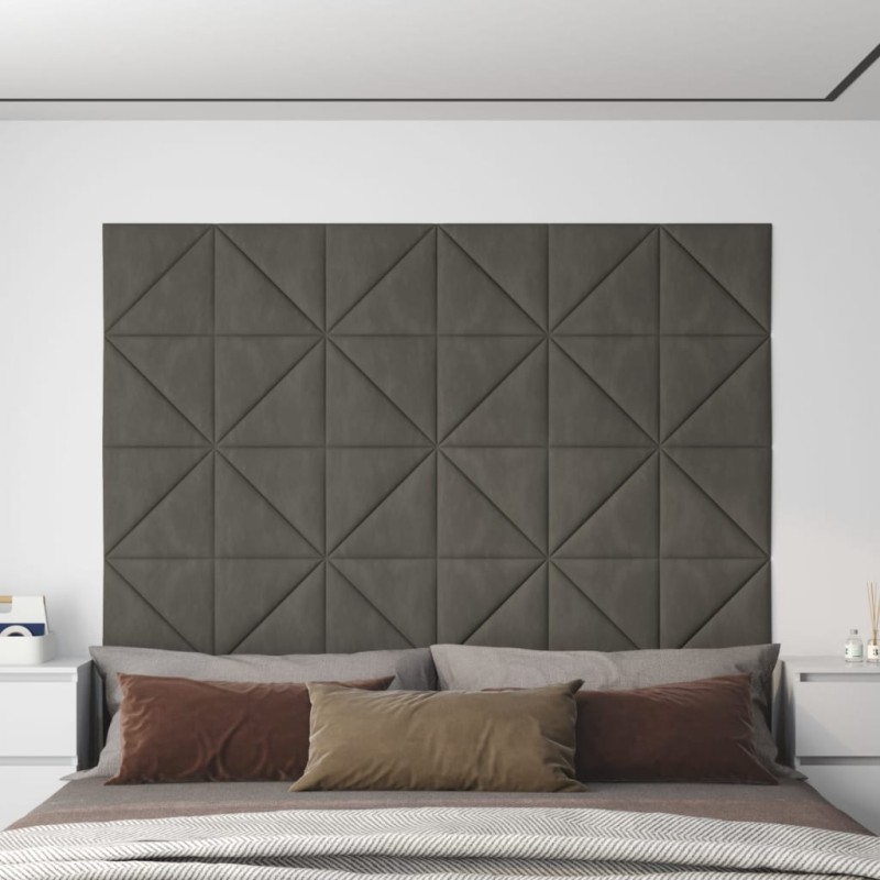vidaXL Wandpaneele 12 Stk. Dunkelgrau 30x30 cm Samt 0,54 m² vidaXL Wandpaneele 12 Stk. Dunkelgrau 30x30 cm Samt 0,54 m²