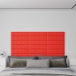 vidaXL Wandpaneele 12 Stk. Rot 60x15 cm Kunstleder 1,08 m² vidaXL Wandpaneele 12 Stk. Rot 60x15 cm Kunstleder 1,08 m²