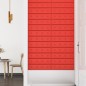vidaXL Wandpaneele 12 Stk. Rot 60x15 cm Kunstleder 1,08 m² vidaXL Wandpaneele 12 Stk. Rot 60x15 cm Kunstleder 1,08 m²