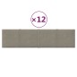 vidaXL Wandpaneele 12 Stk. Hellgrau 60x15 cm Samt 1,08 m² vidaXL Wandpaneele 12 Stk. Hellgrau 60x15 cm Samt 1,08 m²