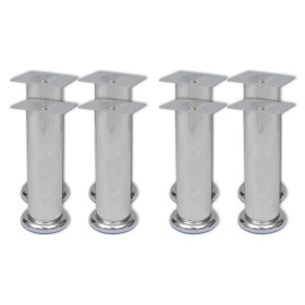 vidaXL Sofabeine 8 Stk. Rund Chrom 180 mm