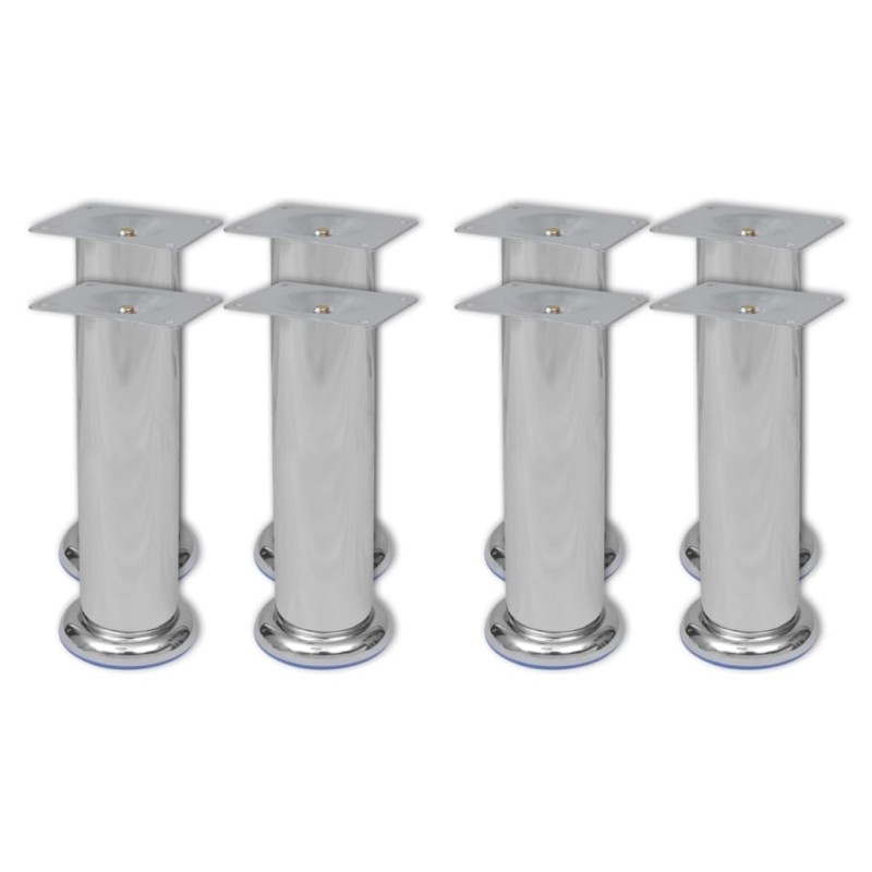 vidaXL Sofabeine 8 Stk. Rund Chrom 180 mm vidaXL Sofabeine 8 Stk. Rund Chrom 180 mm