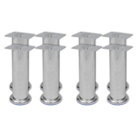 vidaXL Sofabeine 8 Stk. Rund Chrom 180 mm