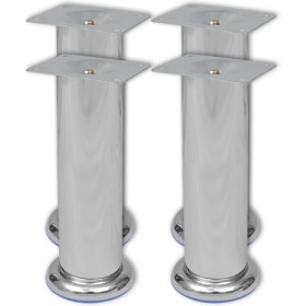 vidaXL Sofabeine 8 Stk. Rund Chrom 180 mm