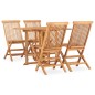 vidaXL 5-tlg. Garten-Essgruppe Klappbar Massivholz Teak vidaXL 5-tlg. Garten-Essgruppe Klappbar Massivholz Teak