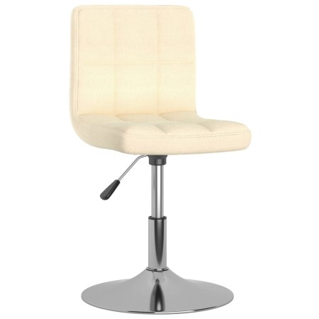 vidaXL Esszimmerstuhl Drehbar Creme Stoff