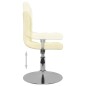 vidaXL Esszimmerstuhl Drehbar Creme Stoff vidaXL Esszimmerstuhl Drehbar Creme Stoff