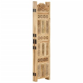 vidaXL 4-tlg. Raumteiler Handgeschnitzt 160×165 cm Mango Massivholz