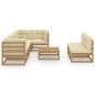 8-tlg. Garten-Lounge-Set mit Kissen Kiefer Massivholz 8-tlg. Garten-Lounge-Set mit Kissen Kiefer Massivholz