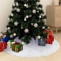 vidaXL Luxus-Weihnachtsbaumdecke Weiß 122 cm Kunstpelz vidaXL Luxus-Weihnachtsbaumdecke Weiß 122 cm Kunstpelz