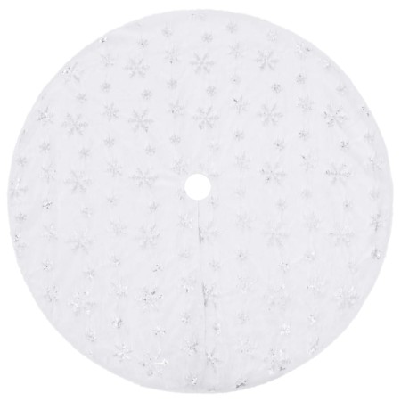 vidaXL Luxus-Weihnachtsbaumdecke Weiß 122 cm Kunstpelz