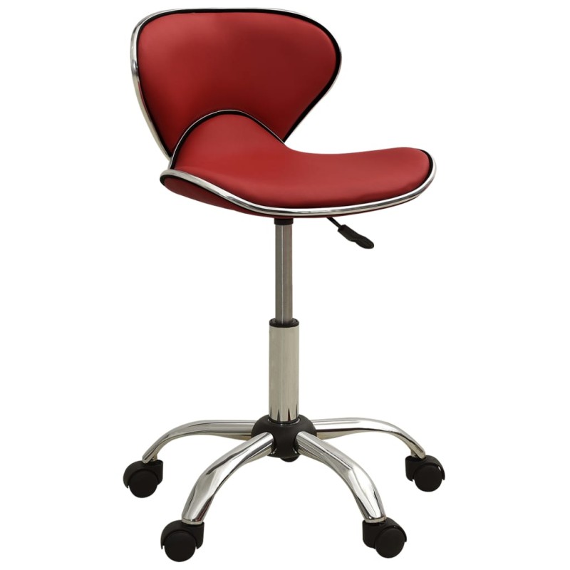 vidaXL Friseur Rollhocker Weinrot Kunstleder vidaXL Friseur Rollhocker Weinrot Kunstleder