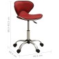 vidaXL Friseur Rollhocker Weinrot Kunstleder vidaXL Friseur Rollhocker Weinrot Kunstleder