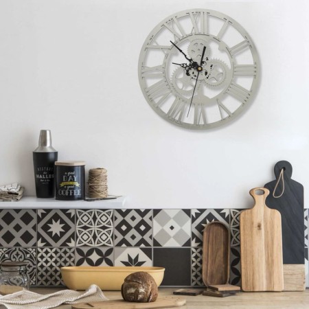 vidaXL Wanduhr Silbern 30 cm Acryl 