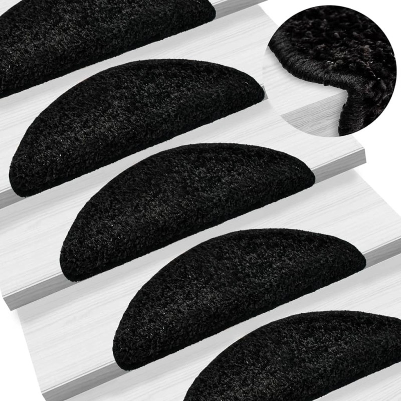 vidaXL Stufenmatten 10 Stk. 56x17x3 cm Schwarz vidaXL Stufenmatten 10 Stk. 56x17x3 cm Schwarz