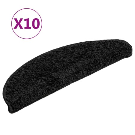 vidaXL Stufenmatten 10 Stk. 56x17x3 cm Schwarz