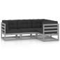 4-tlg. Garten-Lounge-Set mit Kissen Kiefer Massivholz 4-tlg. Garten-Lounge-Set mit Kissen Kiefer Massivholz