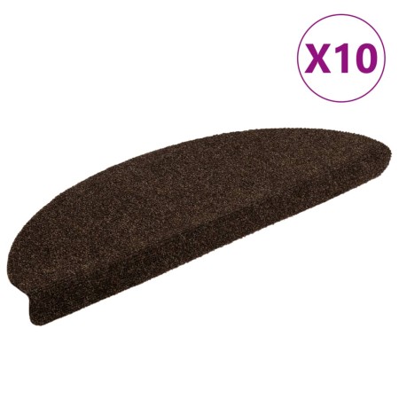 vidaXL Selbstklebende Treppenmatten 10 Stk. Braun 65x21x4cm Nadelvlies