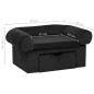 vidaXL Hundesofa mit Schublade Schwarz 75x50x38 cm Plüsch vidaXL Hundesofa mit Schublade Schwarz 75x50x38 cm Plüsch