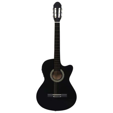 vidaXL Westerngitarre Cutaway mit Equalizer und 6 Saiten Schwarz