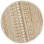 vidaXL Teppich Handgefertigt Jute mit weißem Aufdruck 150 cm vidaXL Teppich Handgefertigt Jute mit weißem Aufdruck 150 cm