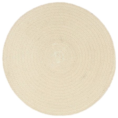 vidaXL Tischsets 6 Stk. Natur 38 cm Rund Baumwolle 