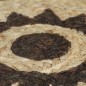 vidaXL Teppich Handgefertigt Jute mit Dunkelbraunem Aufdruck 120 cm vidaXL Teppich Handgefertigt Jute mit Dunkelbraunem Aufdruck 120 cm