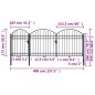 vidaXL Gartentor mit Gewölbter Spitze Stahl 2,25 x 4 m Schwarz vidaXL Gartentor mit Gewölbter Spitze Stahl 2,25 x 4 m Schwarz