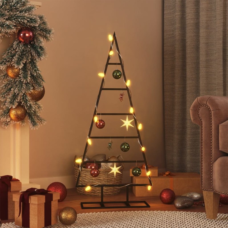 vidaXL Metall-Weihnachtsbaum für Dekorationen Schwarz 90 cm vidaXL Metall-Weihnachtsbaum für Dekorationen Schwarz 90 cm