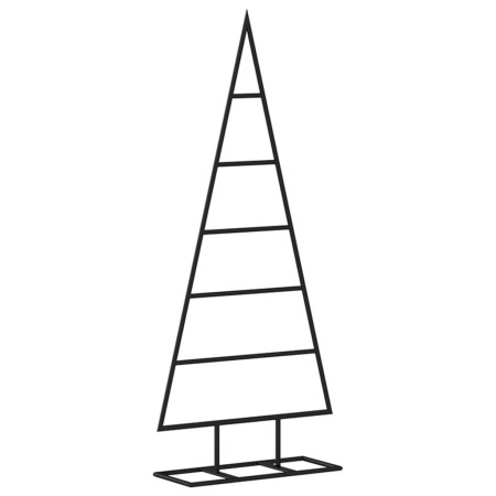 vidaXL Metall-Weihnachtsbaum für Dekorationen Schwarz 90 cm