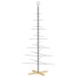 vidaXL Weihnachtsbaum Metall mit Holzständer Schwarz 180 cm vidaXL Weihnachtsbaum Metall mit Holzständer Schwarz 180 cm