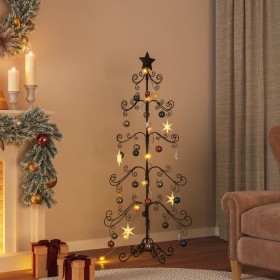 vidaXL Metall-Weihnachtsbaum für Dekorationen Schwarz 150 cm