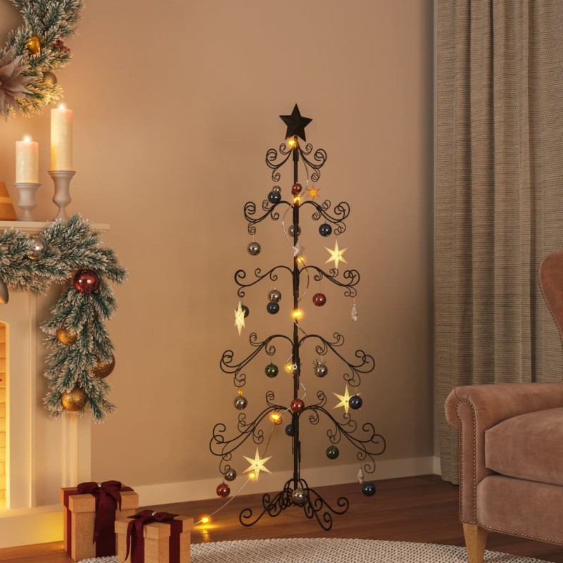 vidaXL Metall-Weihnachtsbaum für Dekorationen Schwarz 150 cm vidaXL Metall-Weihnachtsbaum für Dekorationen Schwarz 150 cm