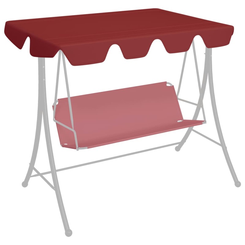 vidaXL Ersatzdach für Hollywoodschaukel Weinrot 150/130x105/70 cm vidaXL Ersatzdach für Hollywoodschaukel Weinrot 150/130x105/70 cm